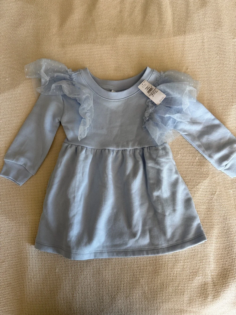 Gap Baby NWT Baby & Toddler Light Blue Tulle Sweatshirt Dress